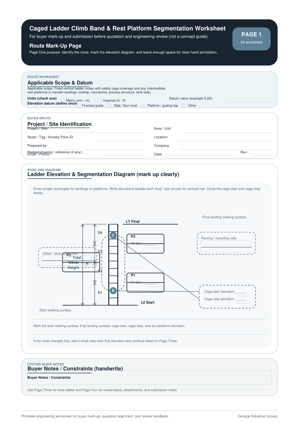 Page 1 preview of caged ladder climb band worksheet