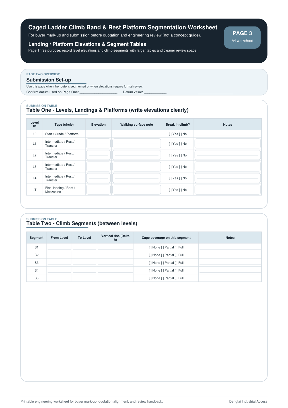Page 3 preview of caged ladder climb band worksheet