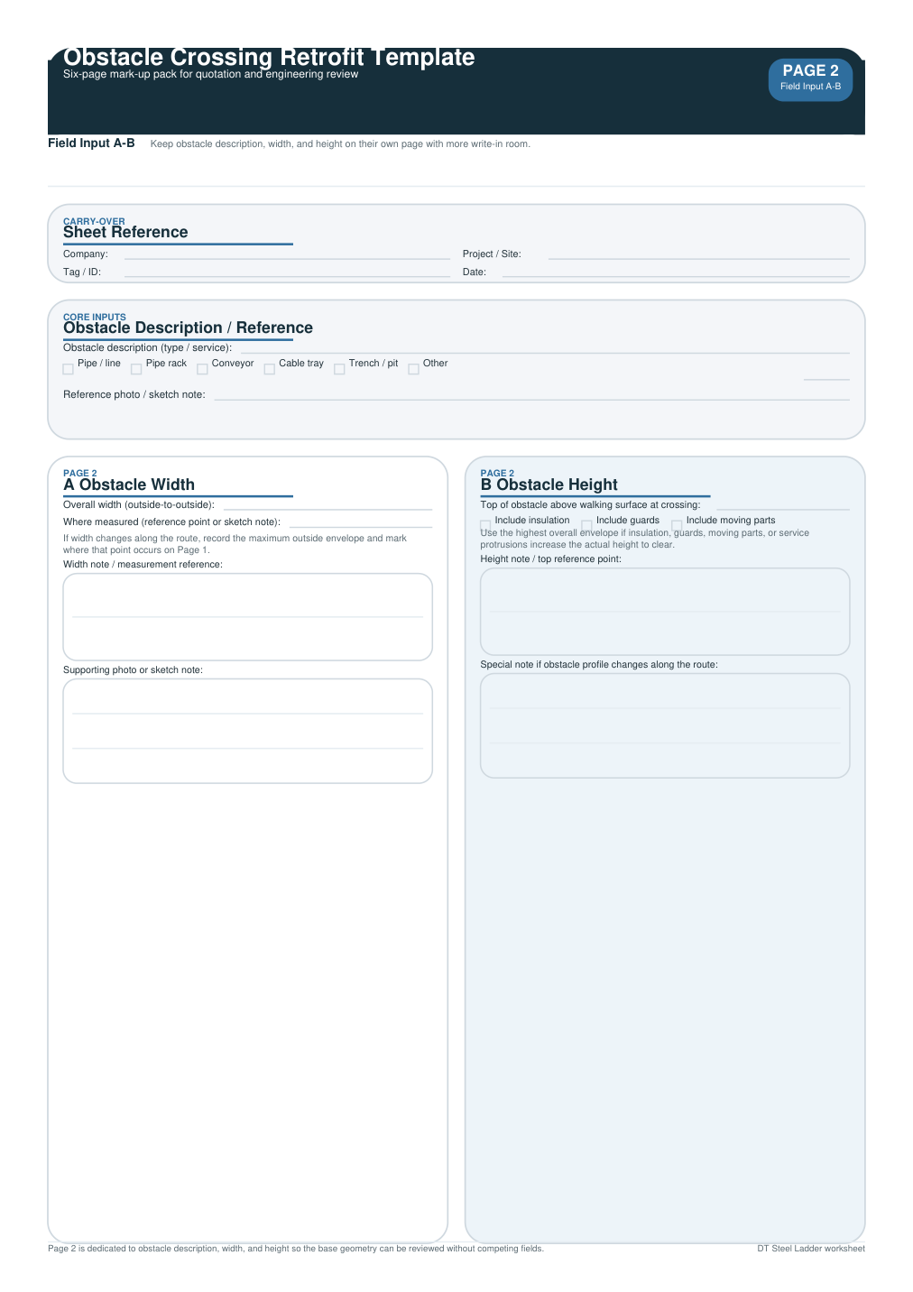 Page 2 preview of obstacle crossing retrofit template