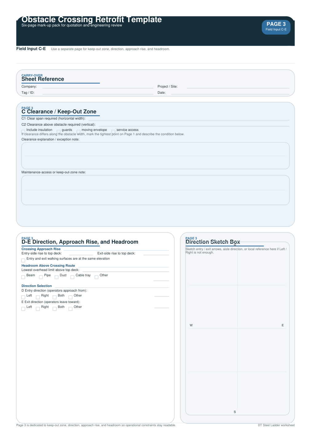 Page 3 preview of obstacle crossing retrofit template